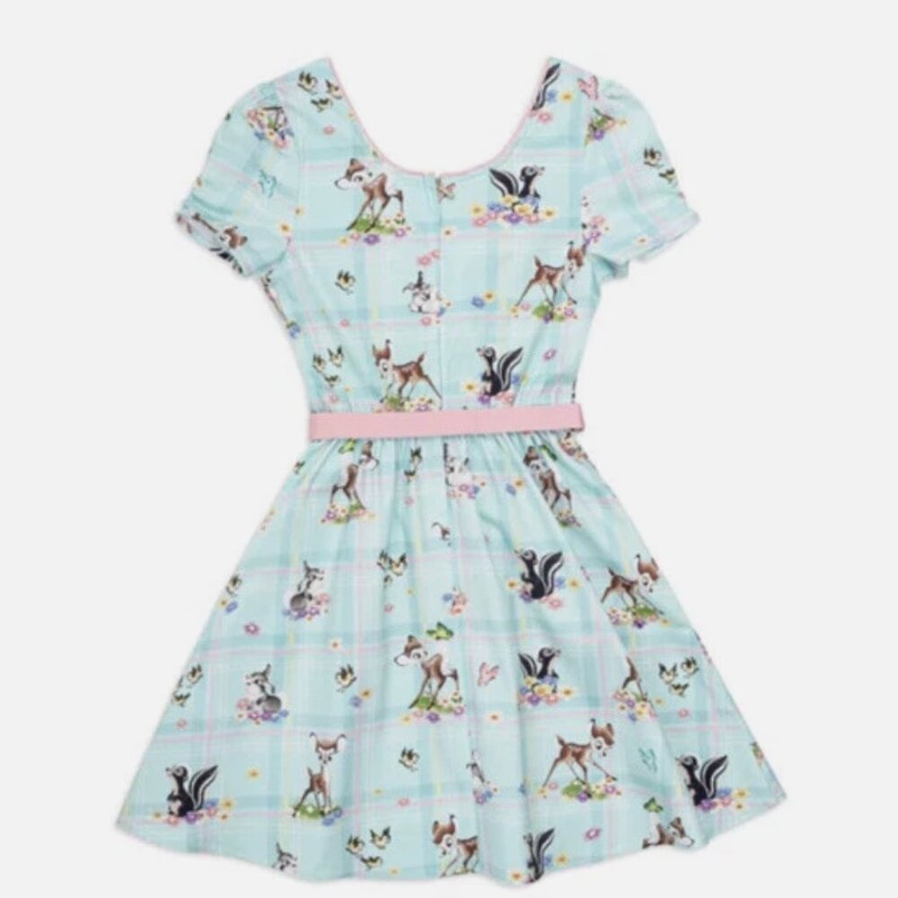 Loungefly Stitch Shoppe Disney Bambi Laci Dress No Tag XL? Thumper Birds Spring - Picture 2 of 8